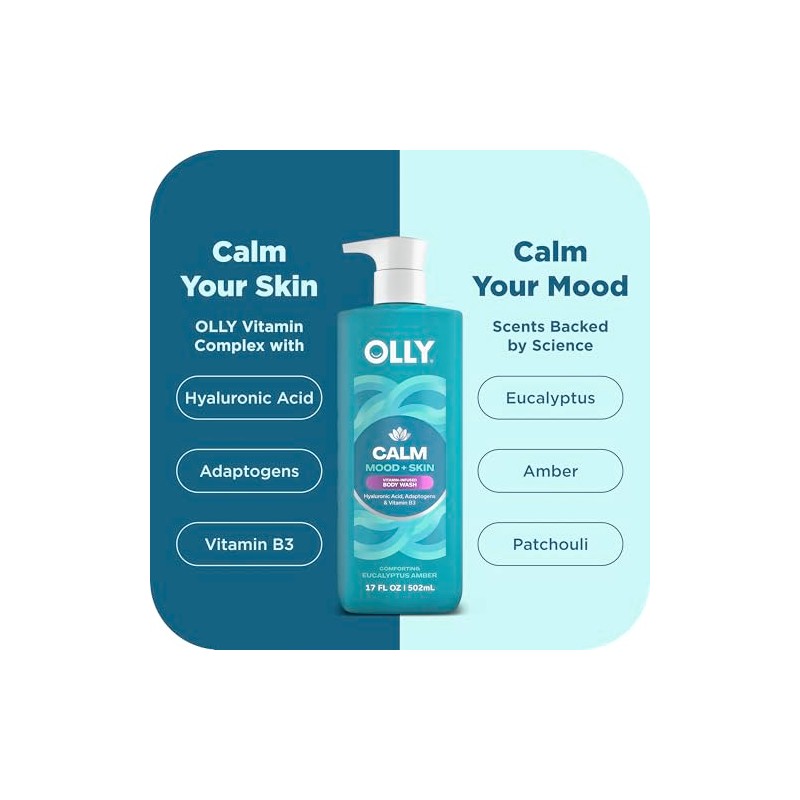 OLLY Body Wash Mixed Pack 4 Count to Restore Skin