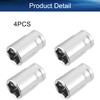 Auniwaig 3/8" Drive 1/2" 6-Point Impact Socket,Imperial Chrome Vanadium 4pcs