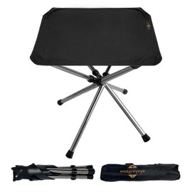 midgreyeye 36 cm High Camping Stool Foldable Small Portable Folding Stool Outdoor Folding Stool Mini Folding Stool Grey Black