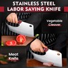 ROCOCO Meat Cleaver Knife Unique Effort Saving Professional Stainless Steel