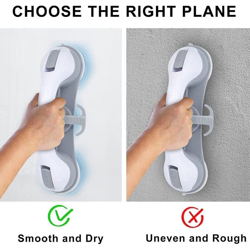 Enhance Safety with SafeguardPro's Premium 3-Suction Cup Shower Grab Bars,
