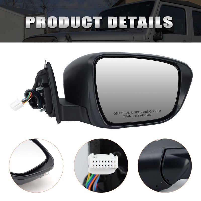 Right Passenger Side Mirror Compatible with Nissan X-trail T32 Rogue