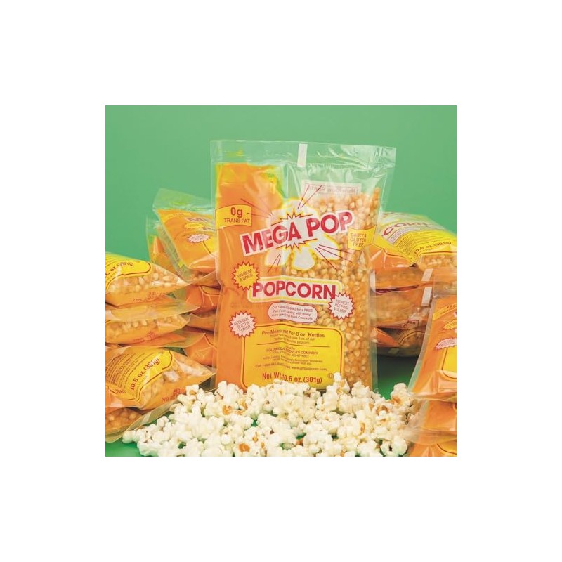 Mega PopA Corn, Oil and Salt Kit for Popcorn Makers