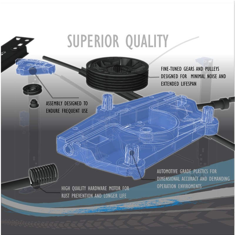 OEG Parts New Rear Left Power Window Regulator W/O Motor