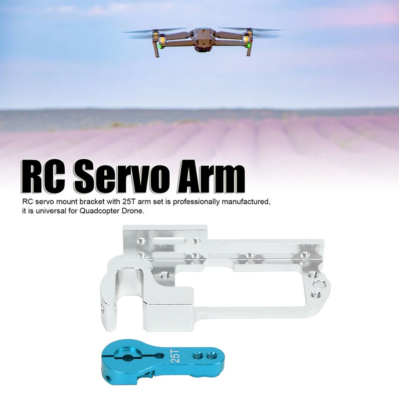 RC Servo Mount Bracket with 25T Arm Aluminum Alloy Anti