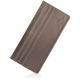 Blue Sincere SW2 Ultra Thin Long Wallet, Genuine Leather, Card Case, 6 Cards, RFID Skimming Protection, Women's Thin Wallet, Bill Compartment, Coin Purse Included, Storage, Small, Mini Wallet