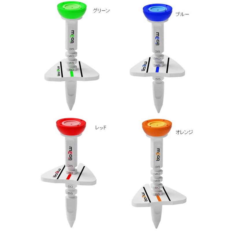 Mega Golf Control Tee with Ball Marker Adjustable Height 35mm