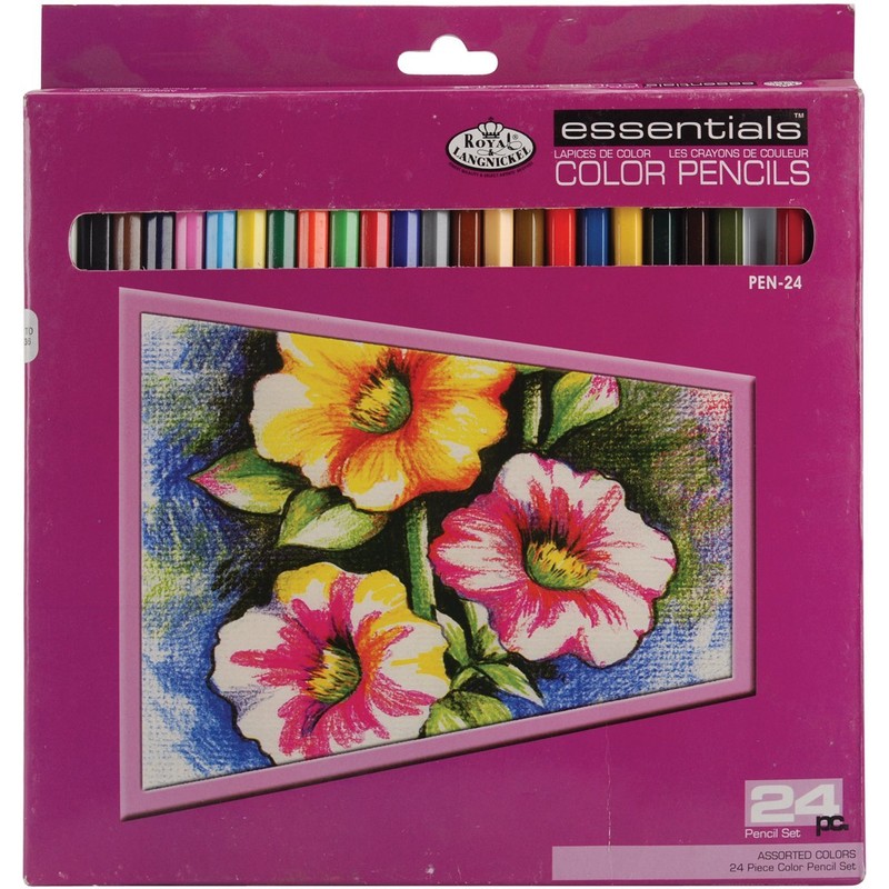 Royal & Langnickel Essentials Color Pencil Set, 24/pkg