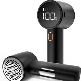 Mother's Day-LENTORGI Fabric Shaver, Electric Lint Remover, Rechargeable Lint Shaver,for Sweaters,Sofas, Clothes, Upholstery, Furniture, Toys, Blanket, Home Use appliances cleaning - Color: Black