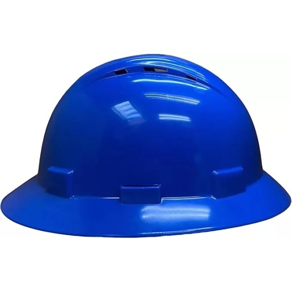 CAL PACIFIC Blue Full Brim Hard Hat with with Fas-trac