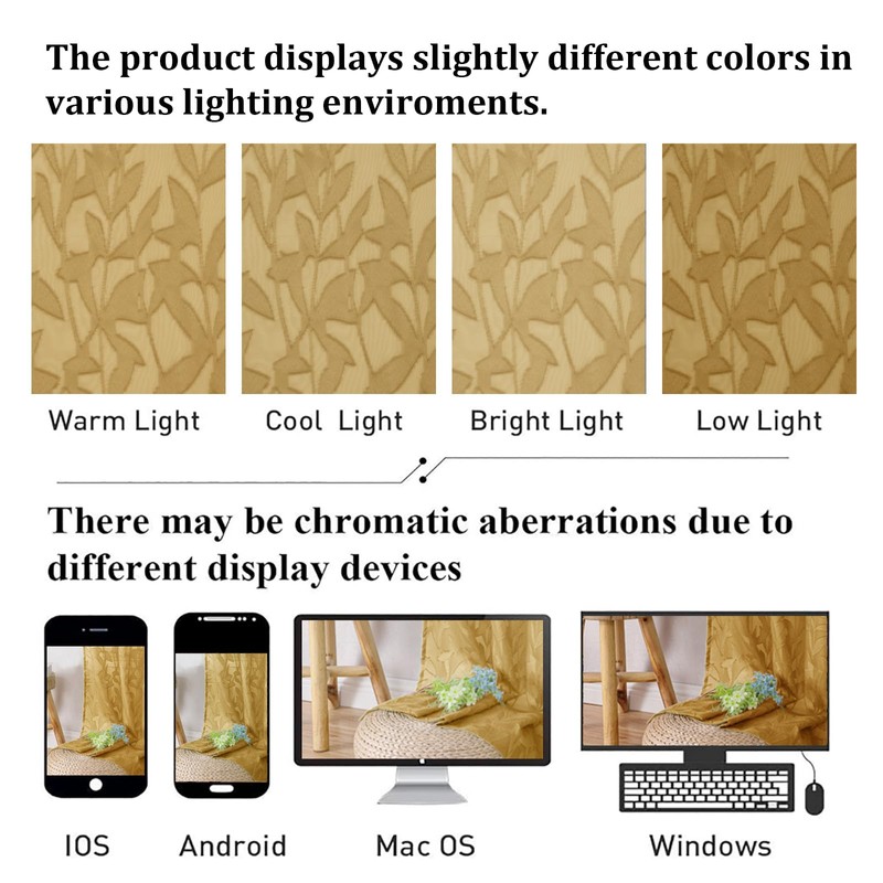 Lecloud Leia Dark Gold Sheer Valance for Windows 14 Inch