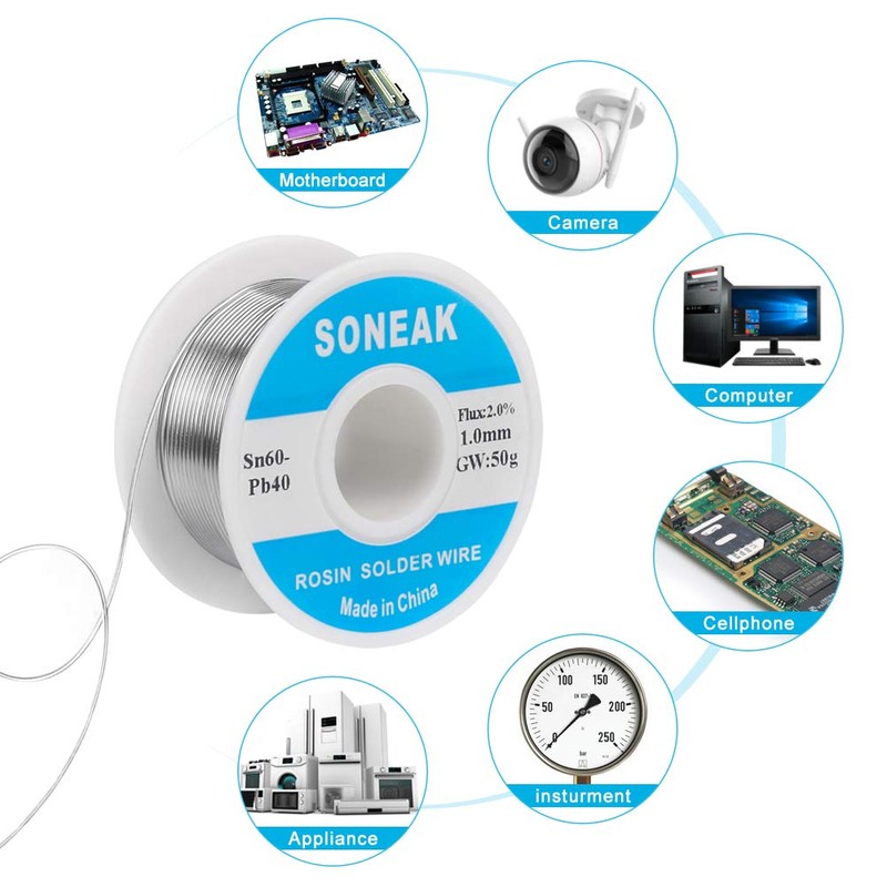 SONEAK 60/40 Tin Lead Solder With Rosin Core For Electrical