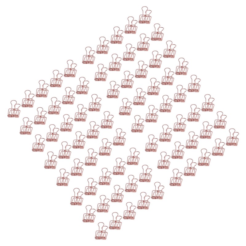 19mm 80pcs Binder Clips Strong Clamping Force Metal Hollow Tail