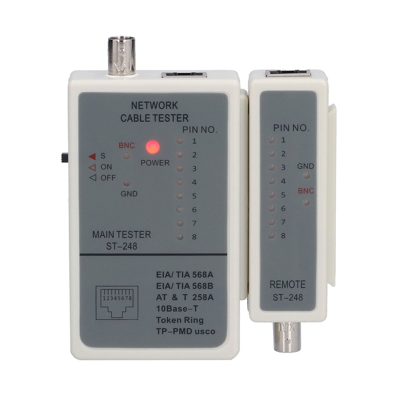 248 Cable Tester Automatic Scanning RJ45 RJ12 RJ11 Network Wires