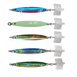 Fish WOW! 5pcs Mix-Color Set 1oz Colt Sniper jigs 28g coltsniper jig with a 3561D-DT MUSTAD 3X Strong Forge High Carbon Steel Treble Hook