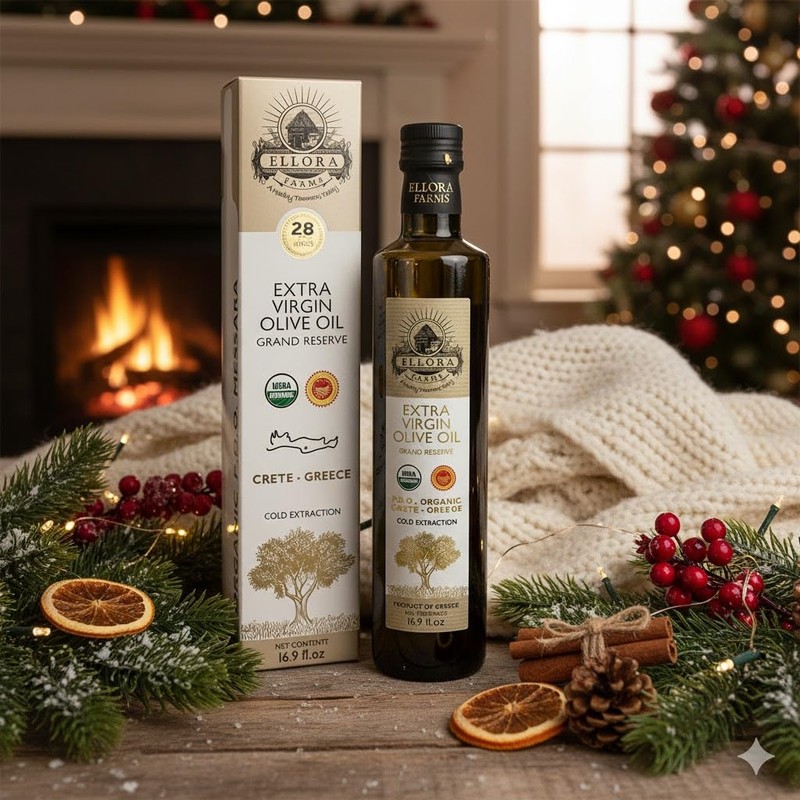 Ellora Farms, Organic Greek Extra Virgin Olive Oil, Single Estate