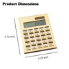 Calculator Gold Mirror, Solar Power Acrylic Slim Calculator with Large