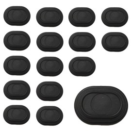 DACIRTY 16 PCS Car Door Shock Absorber Cushions – Flexible Silicone Gasket, Self-Adhesive, Body Protection for Cars, Trucks, SUVs – Universal Fit, Durable & Easy DIY Installation (Black)