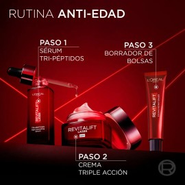 L'Oreal Paris Revitalift Laser Crema para Ojos Borrador de Bolsas Instantaneo, Reduce y Suaviza Bolsas en 15 Minutos y Reafirma el Contorno de los Ojos, 15ml.