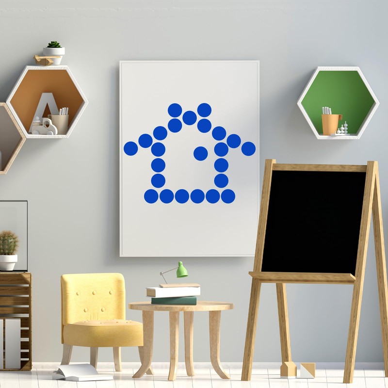 Ouzoustate - 1400 pegatinas redondas de 3/4 pulgadas de color