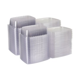 ECO PRODUCTS Compostable 48oz Clear Large Rectangular Deli Containers With Lids, Pack of 50, Meal Prep, Made from PLA Plastic, A Renewable Material Made from Plants, One Lid For All