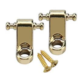 OVSAL 2 PCS String Retainer for Electric Guitar String Guide Zinc Alloy String Trees Compatible with Tele Telecaster Start Electric Guitar String Replacement Parts Gold