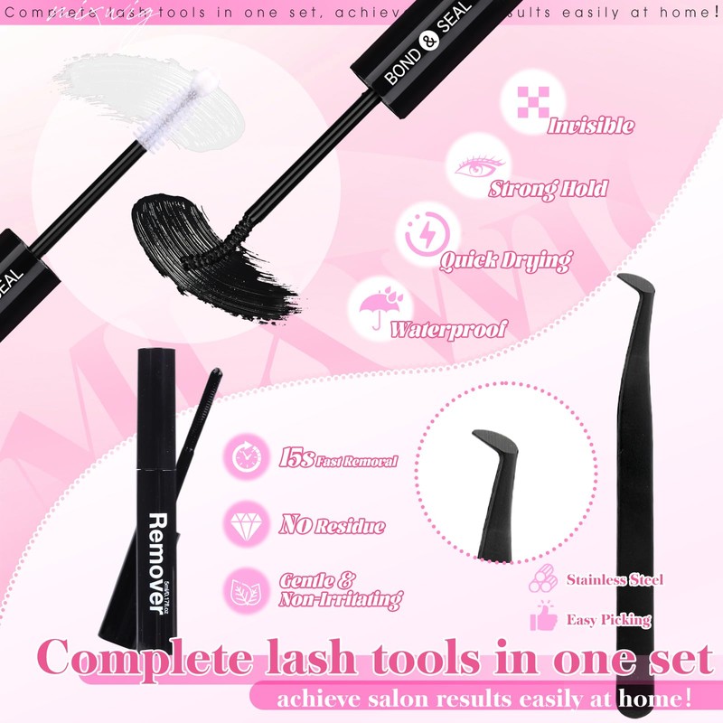 6 Styles Lash Clusters Kit 1596PCS Mega Lash Extension Kit