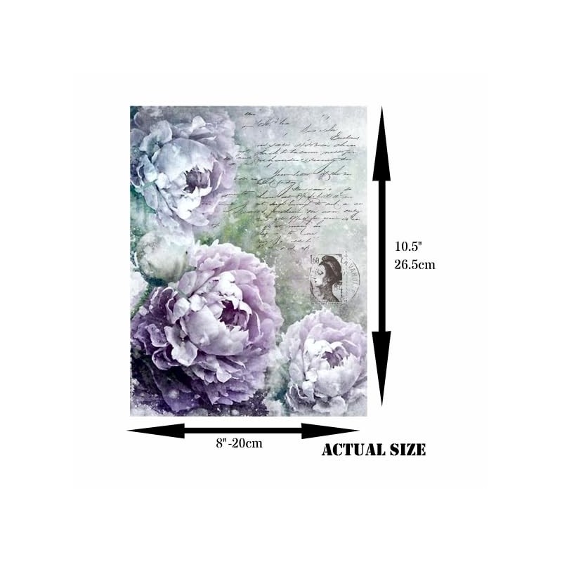 Lilac Theme Rice Paper, 8 x 10.5 inch - 6