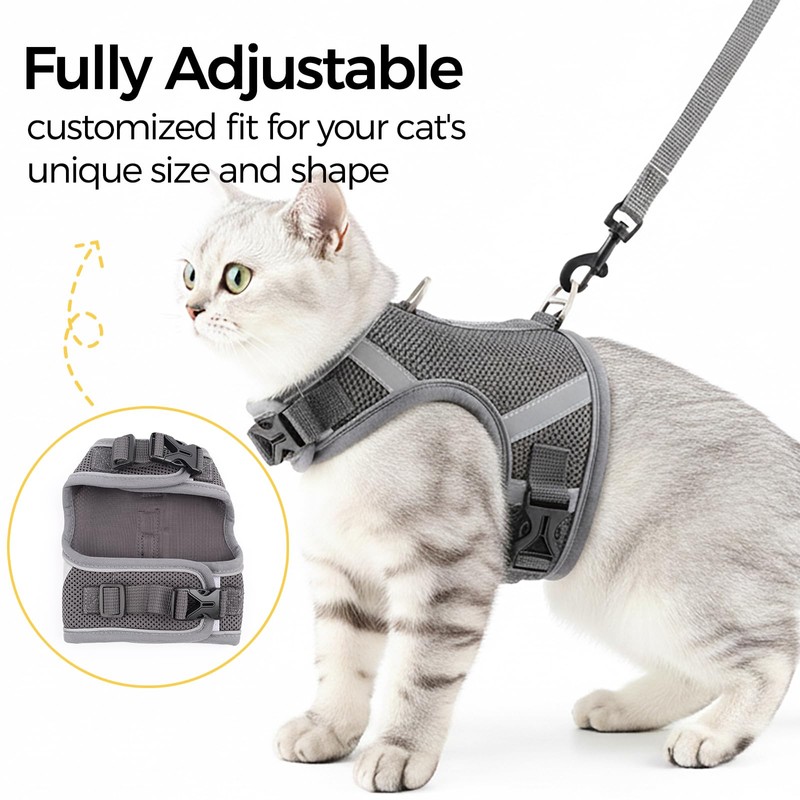 pangdi Cat Harness and Leash Escape Proof Kitten Harness Cat