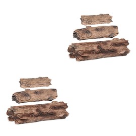 ORFOFE 2sets Realistic Simulation Tree Trunk Miniature Statue Micro Landscape Garden Decor Home Decor 3pcs*2