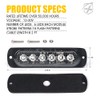 Xprite 8PCS LED Emergency Strobe Lights, Amber 12-LED Surface Mount