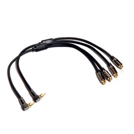 WJSTN Right Angle 2 RCA (Male) to 1 RCA (Female) Audio Y Adapter Subwoofer Cable2 Male to 1 Female Y Splitter Connectors Extension Cord 1.5FT-2Pack (1.5FT)