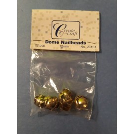Create a Craft 132pcs Gold Color Round 12mm Dome Craft Studs Metal Spike 5-Prong Tack Nail Head