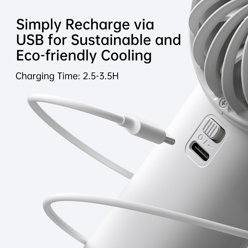 JISULIFE Handheld Portable Fan, Stronger and Longer-Lasting: 5 Speed, 5000mAh