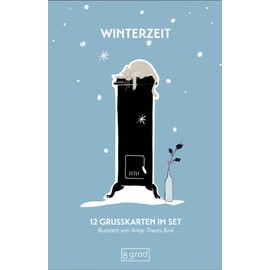 Winterzeit: 12 Grusskarten im Set