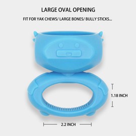 BoniVet Yak Chew Holder for Dogs, Large Bone Holder, Prevent Choking Safety Device