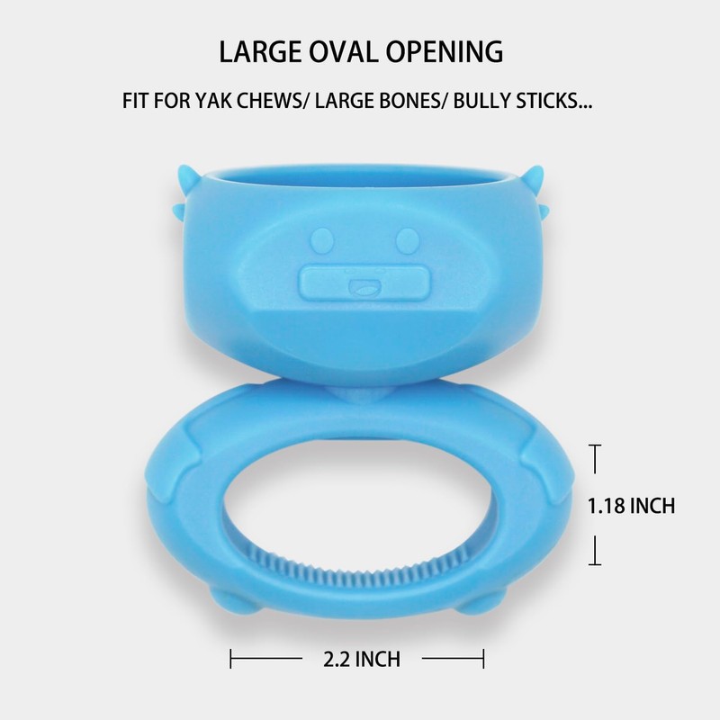 BoniVet Yak Chew Holder for Dogs, Large Bone Holder, Prevent