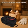 Golf Valuables Bag with 3 Zip Pockets, Golf Ball Organizer