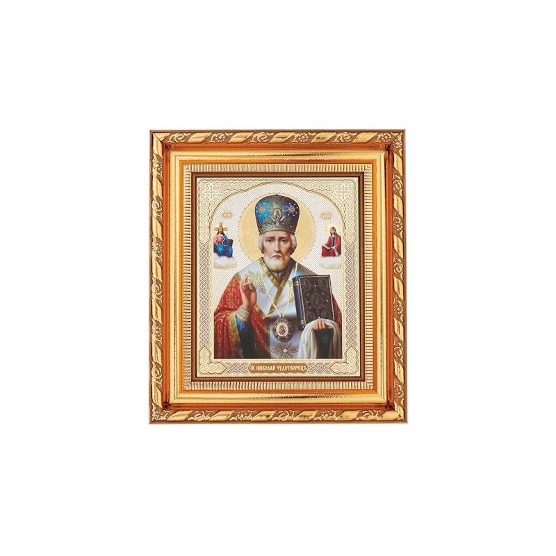 NKlaus Saint Nicholas of Myra Icon, Frame with Glass 14