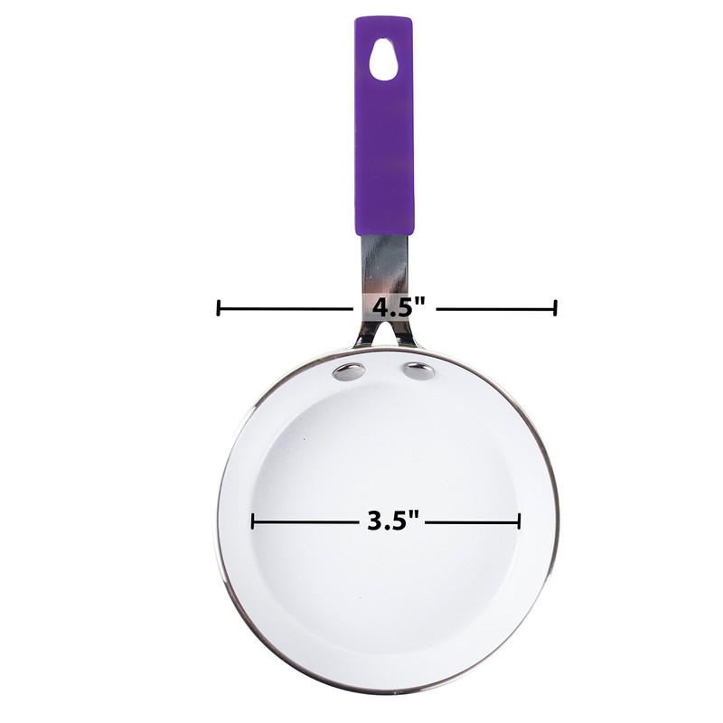 Good Living 3.5" Fast-Heating Aluminum Single-Egg Pan, Colors Vary, 1-Pack,