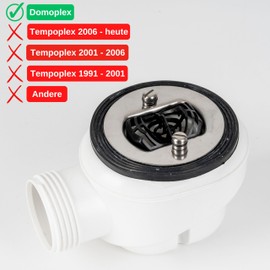 Hair Strainer for Shower Drain, Pack of 1, Black, Compatible with Viega Domoplex 6928 and 6929, Replacement Immersion Pipe Hair Catcher Shower for Diameter 52 mm Domo plex Drain Fitting, Hair Filter