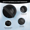 4 Pcs Self Adhesive Floor Door Stoppers,Black Stainless Steel Half