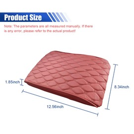 Car Center Console Cover, Memory Foam Car Armrest Pillow, Non-Slip Waterproof Armrest Seat Box Pad, Arm Rest Cover Cushion Relieves Arm Fatigue, Universal Accessories for Most Vehicles (Red)