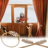 TRKETK 4 Pcs Curtain Tie Backs, Gold Curtain Holdbacks Creative