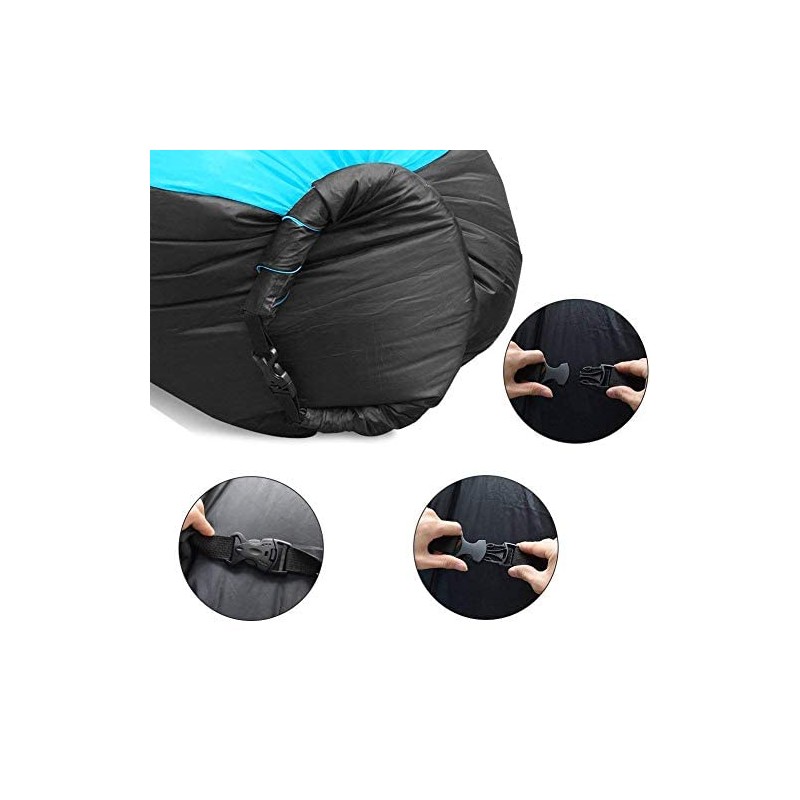 Inflatable Lounger, Lazy Air Sofa with Headrest Waterproof Couch Bed