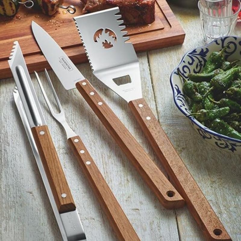 Tramontina 29810/142 Meat Tongs - Natural Wood, Multi Colour, 5.20x8x44.80