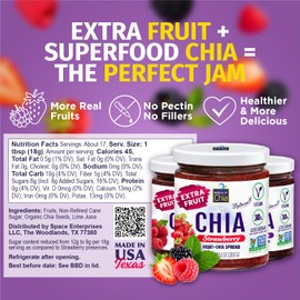 World of Chia Strawberry Fruit Preserve - All-Natural Super Food Chia Fruit Preserves, Gluten Free, Vegan, Low Sugar, Omega 3, Non-GMO, Chia Jam, Jelly & Spread (10.6 Ounce - Pack of 1)