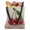 Cherry 2D Design - Cute Cherry Illustration Tote Bag