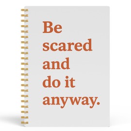 FGFK Inspirational Quote Spiral Notebook Journal, Positive Affirmation Journal for Women, Be Afraid and Do It Anyway Motivational Minimalist Notebook, 5.5x8.3 Inches 303