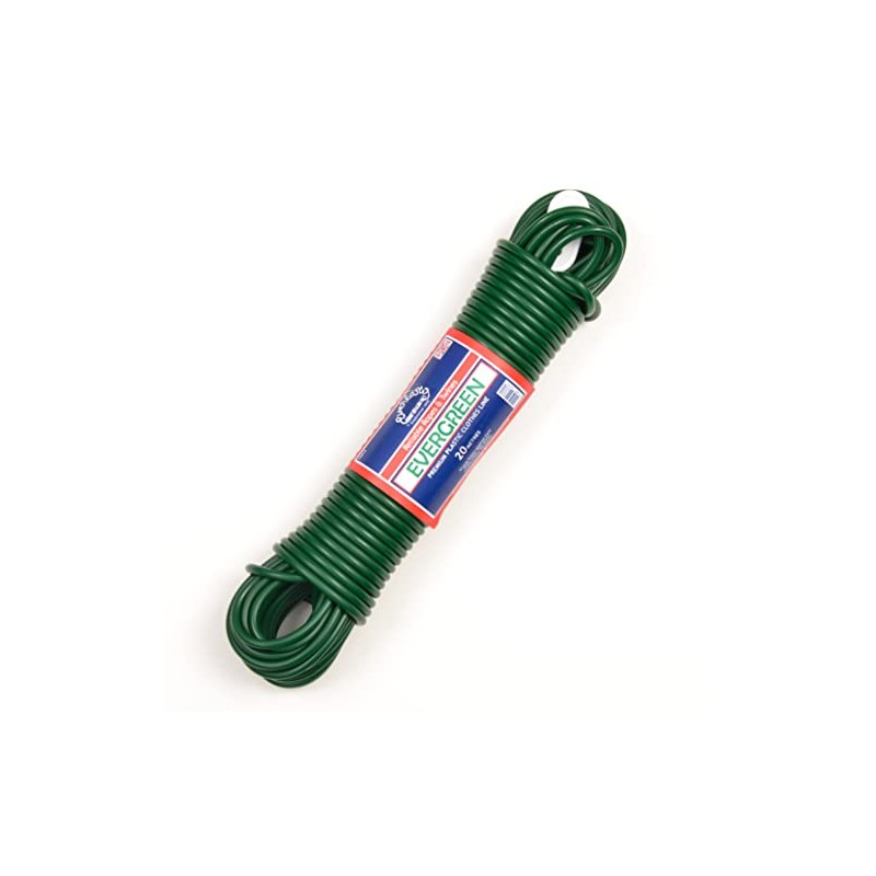 Everlasto 'Evergreen' Premium Quality PVC Clothesline Washing Line 4.8mm X